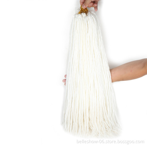 Hot sell wholesale Braiding Hair Extensions 20inch 24roots/pcs Crochet Hair Handmade Dreadlocks Soft Faux Locs